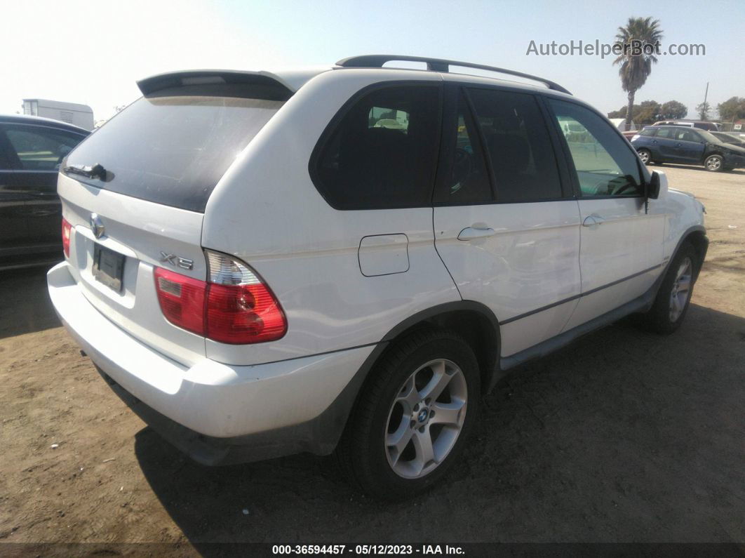 2004 Bmw X5 3.0i White vin: 5UXFA13594LU31976