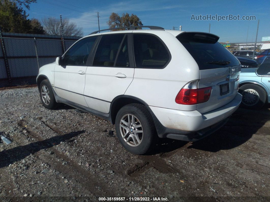 2004 Bmw X5 3.0i White vin: 5UXFA13594LU35705