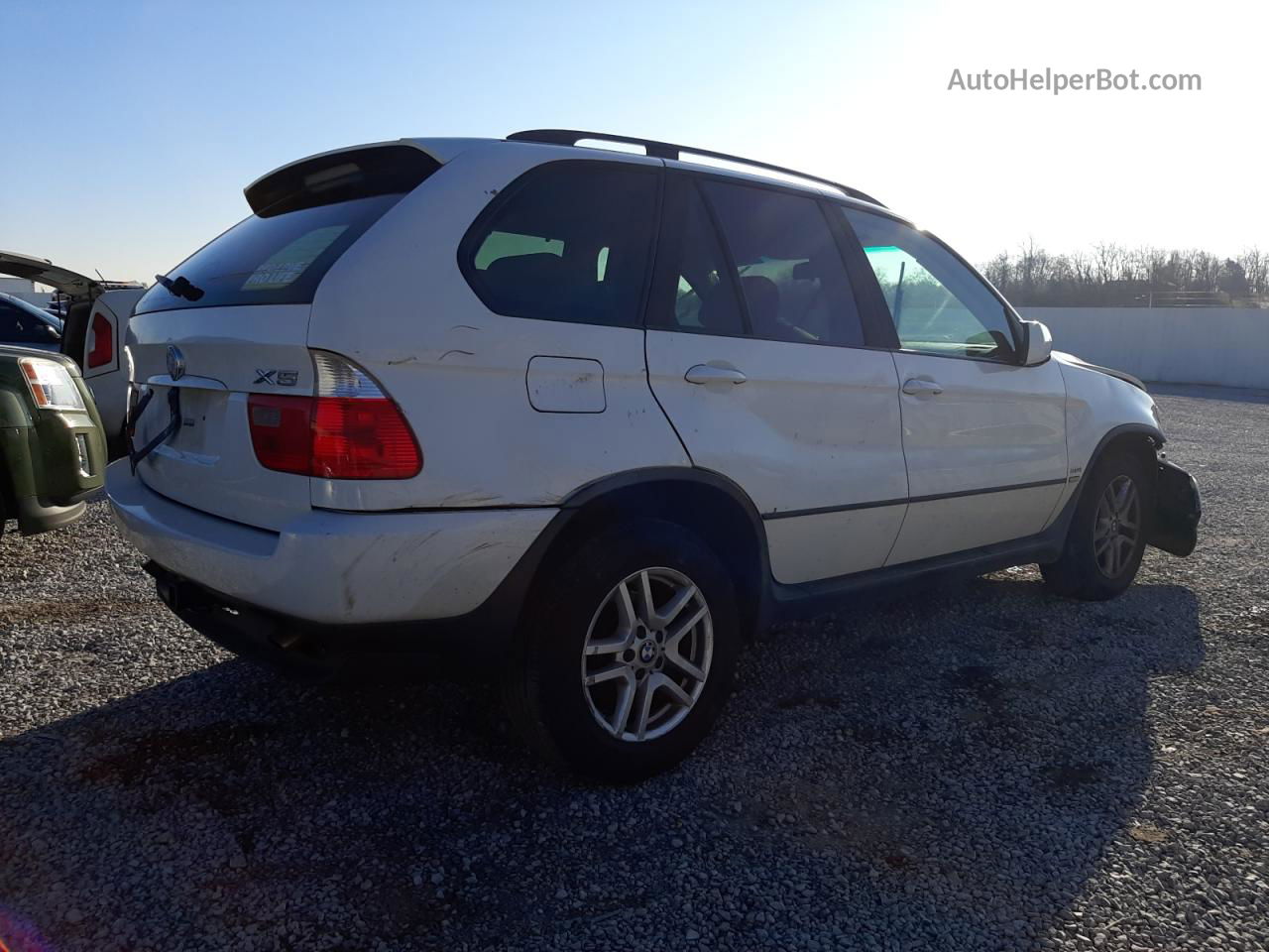 2004 Bmw X5 3.0i White vin: 5UXFA13594LU42654