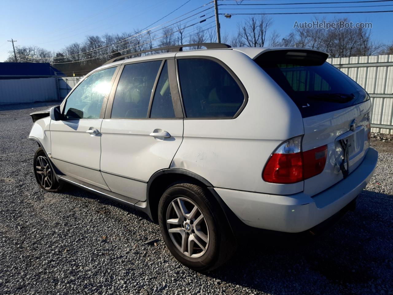 2004 Bmw X5 3.0i White vin: 5UXFA13594LU42654