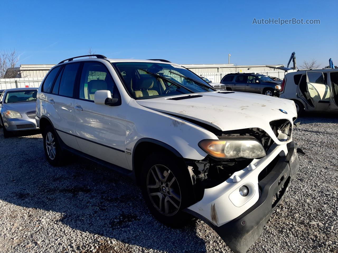 2004 Bmw X5 3.0i Белый vin: 5UXFA13594LU42654