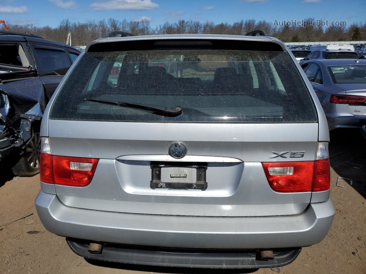 2004 Bmw X5 3.0i Silver vin: 5UXFA13594LU44937