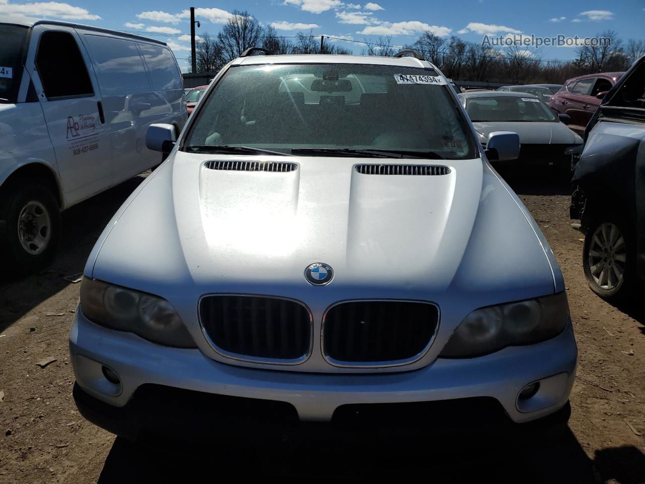 2004 Bmw X5 3.0i Silver vin: 5UXFA13594LU44937