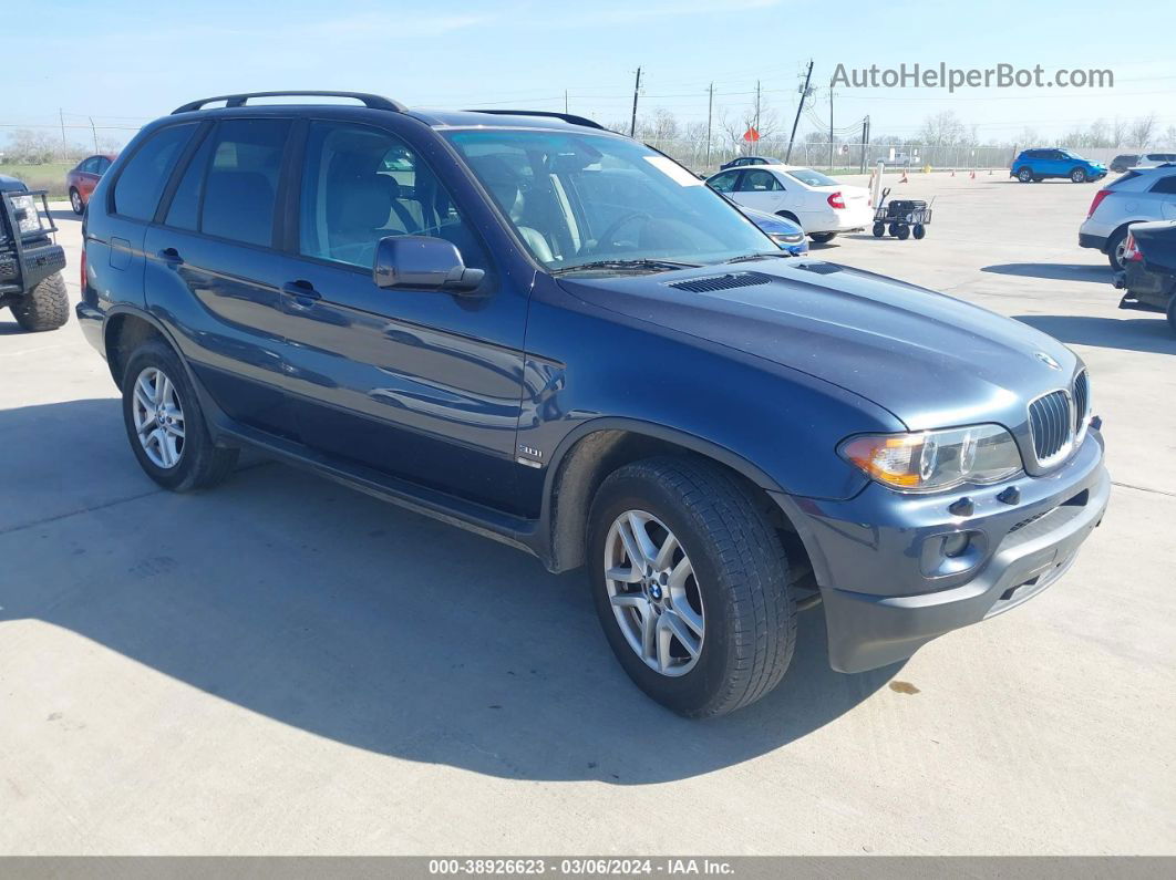 2004 Bmw X5 3.0i Blue vin: 5UXFA135X4LU22848