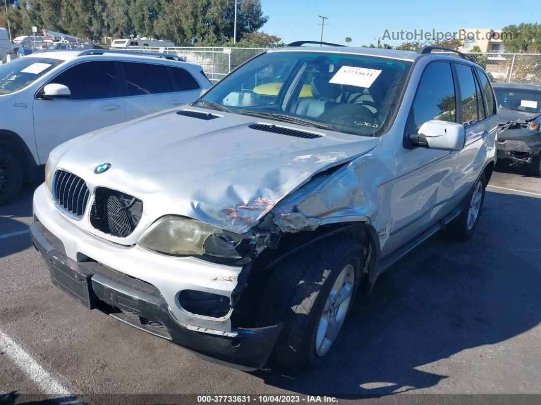 2004 Bmw X5 3.0i Silver vin: 5UXFA135X4LU26155