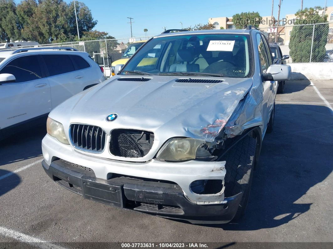 2004 Bmw X5 3.0i Silver vin: 5UXFA135X4LU26155