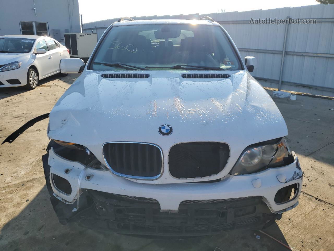 2004 Bmw X5 3.0i White vin: 5UXFA135X4LU38676