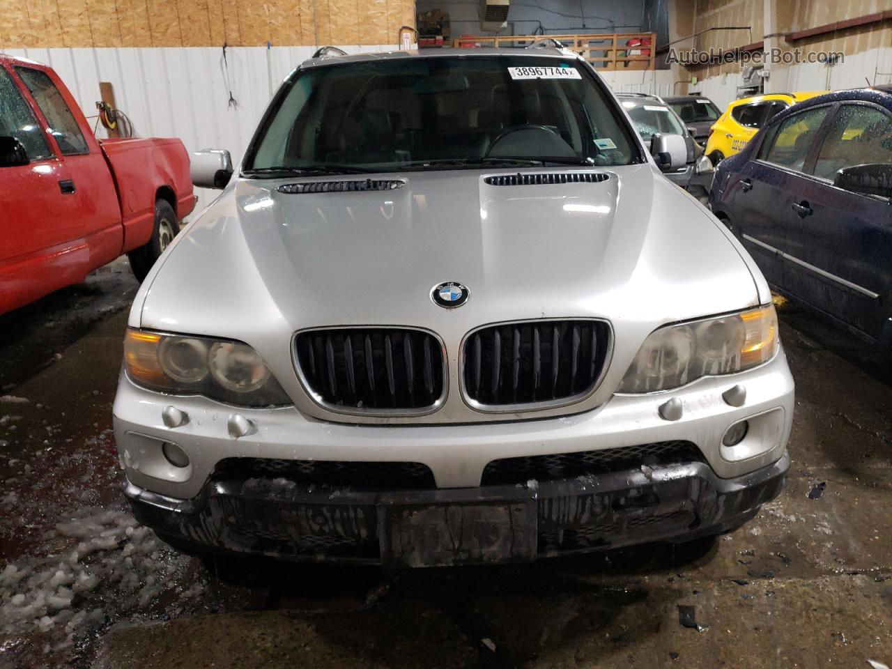 2004 Bmw X5 3.0i Серебряный vin: 5UXFA135X4LU40525