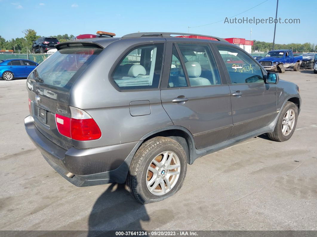 2004 Bmw X5 3.0i Серый vin: 5UXFA135X4LU44106