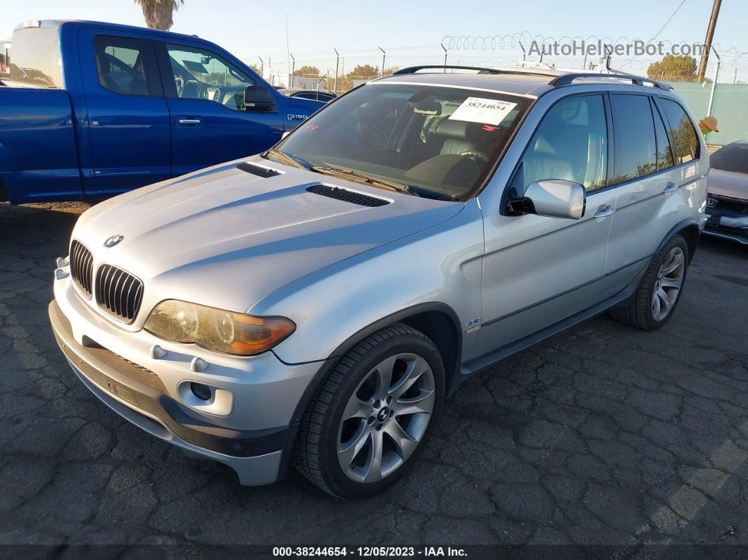 2004 Bmw X5 4.8is Silver vin: 5UXFA93504LE81912