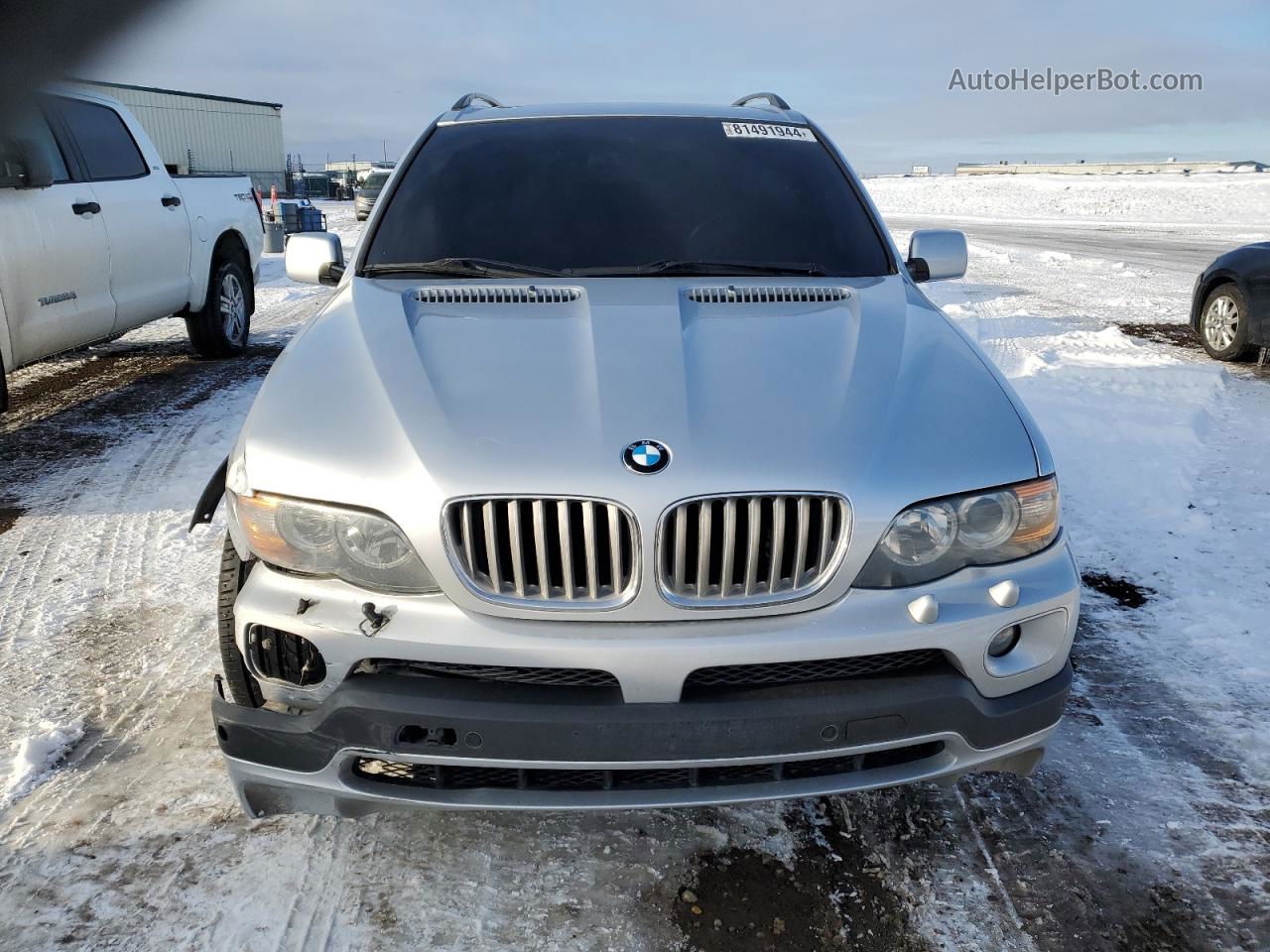 2004 Bmw X5 4.8is Silver vin: 5UXFA93514LE81255