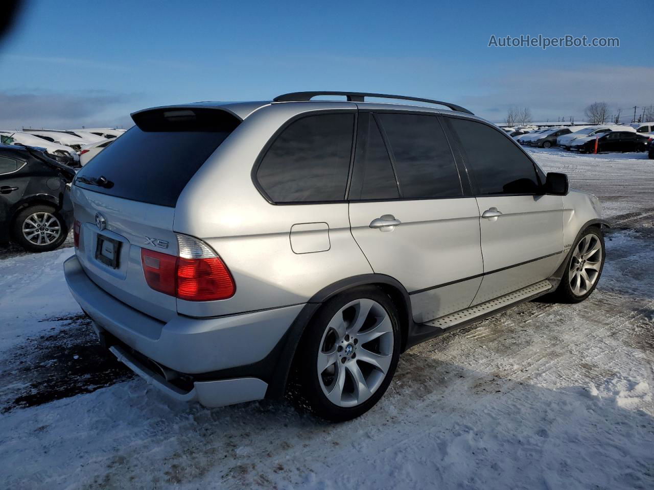 2004 Bmw X5 4.8is Silver vin: 5UXFA93514LE81255