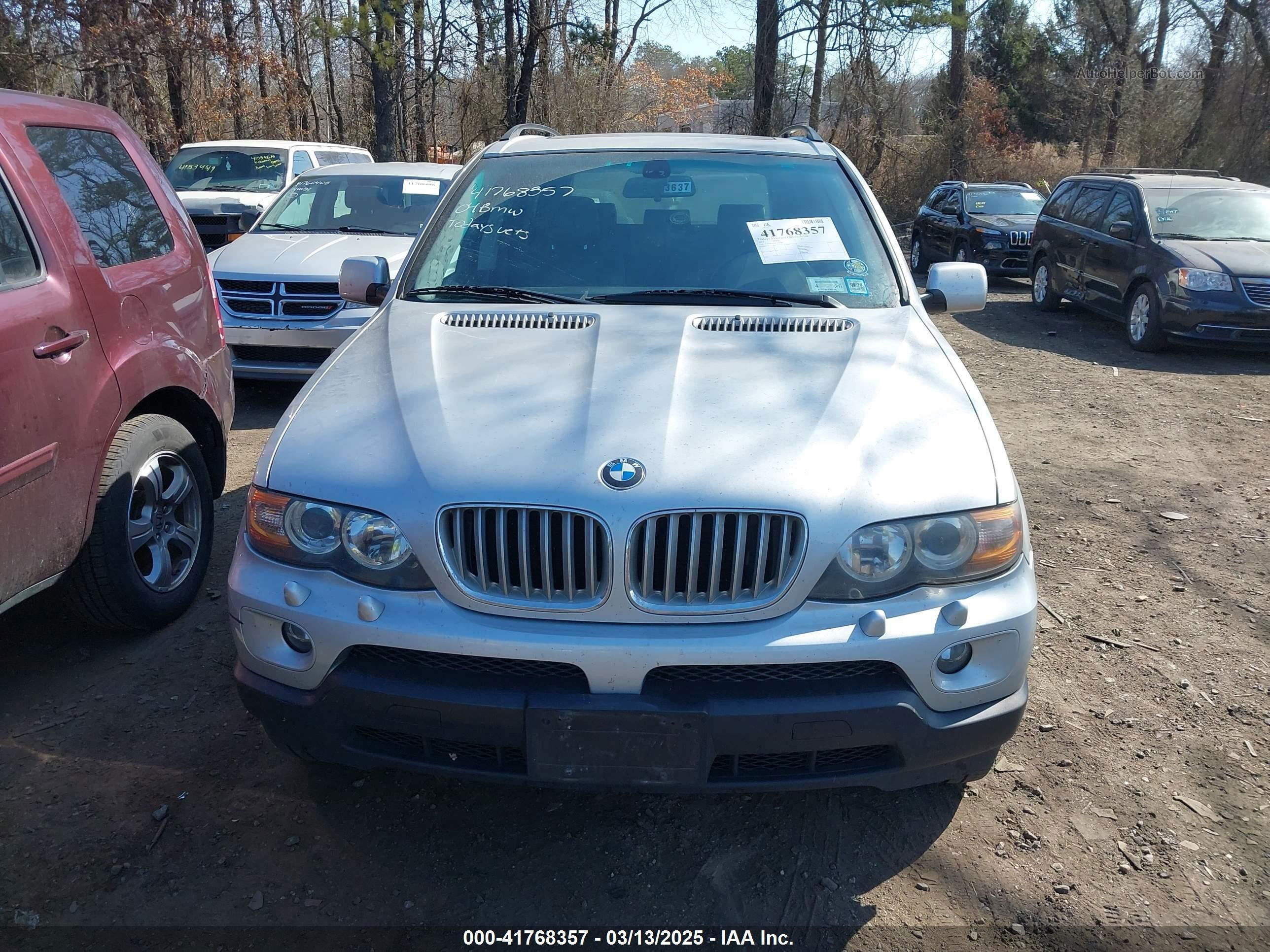 2004 Bmw X5 4.4i Silver vin: 5UXFB53504LV05080