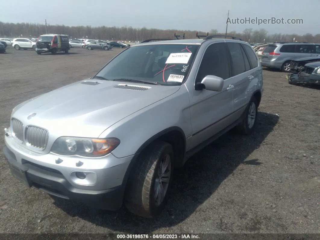 2004 Bmw X5 4.4i Серебряный vin: 5UXFB53534LV04280