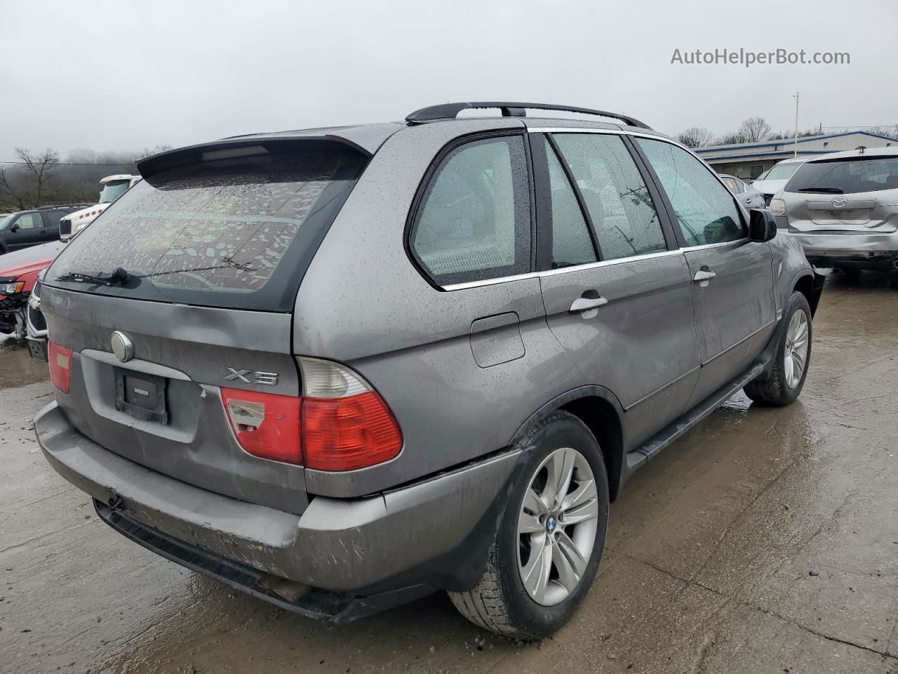 2004 Bmw X5 4.4i Серый vin: 5UXFB53574LV00281