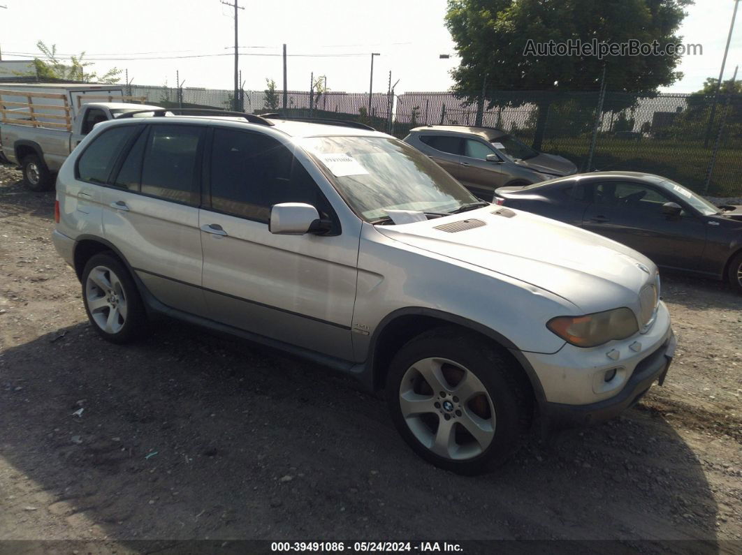 2004 Bmw X5 4.4i Silver vin: 5UXFB53594LV02324