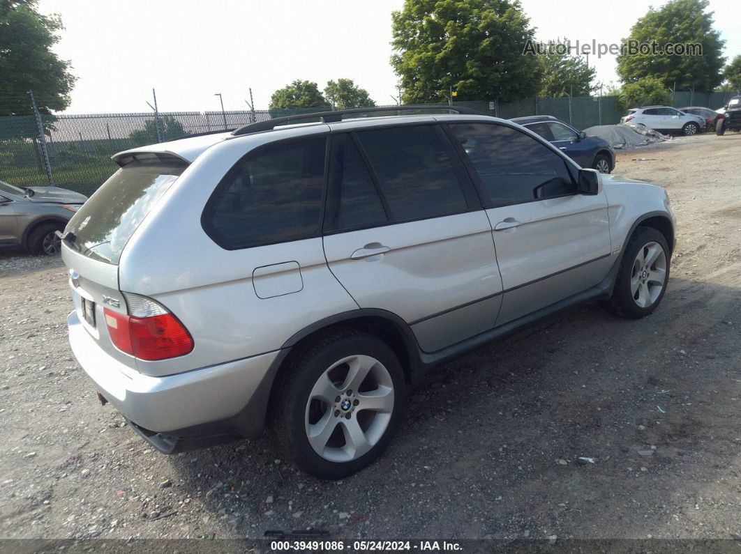 2004 Bmw X5 4.4i Silver vin: 5UXFB53594LV02324