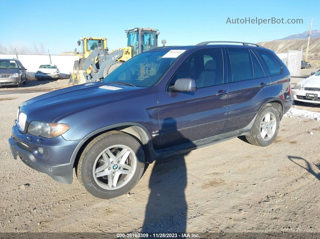 2004 Bmw X5 4.4i Синий vin: 5UXFB53594LV02601