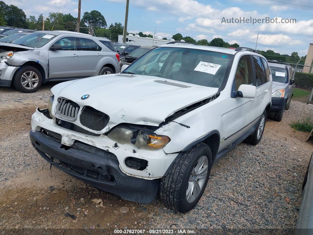 2004 Bmw X5 4.4i White vin: 5UXFB53594LV04915