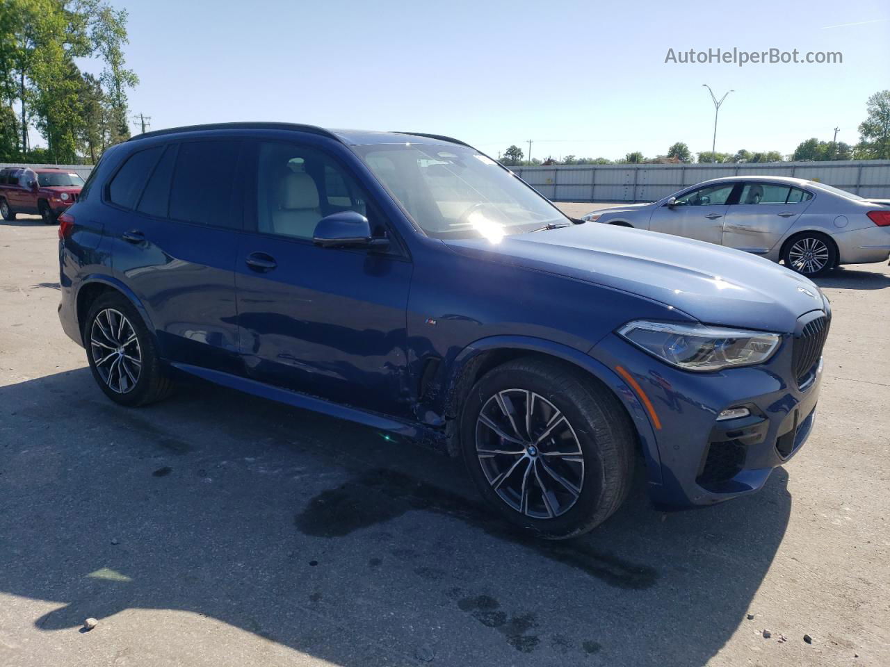 2019 Bmw X5 Xdrive50i Blue vin: 5UXJU2C57KLB15211