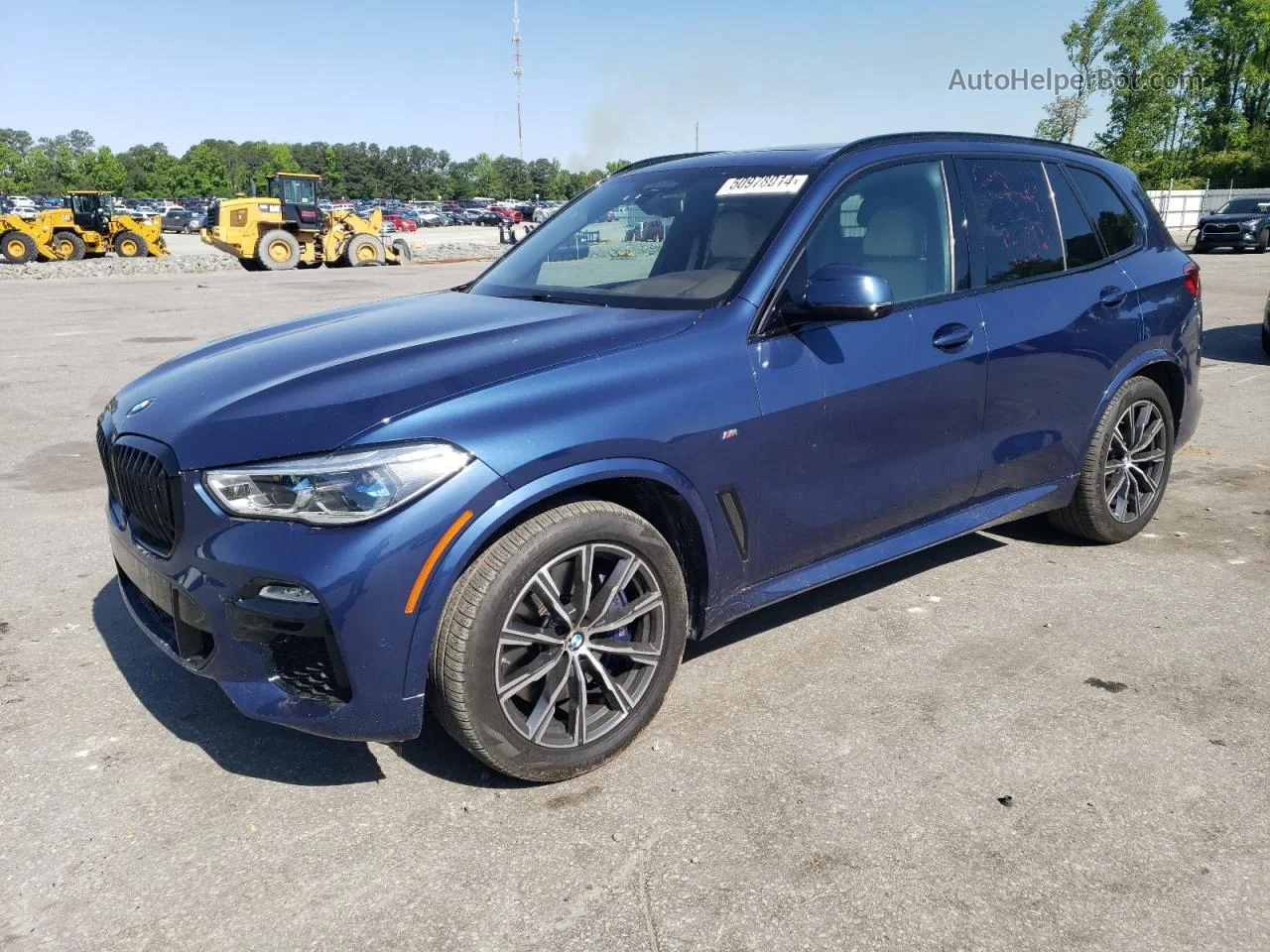 2019 Bmw X5 Xdrive50i Blue vin: 5UXJU2C57KLB15211