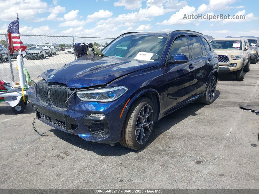 2020 Bmw X5 M50i Blue vin: 5UXJU4C03L9B98716