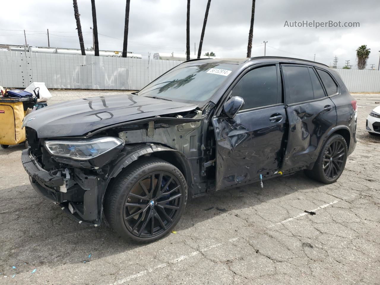 2020 Bmw X5 M50i Black vin: 5UXJU4C06L9B19619