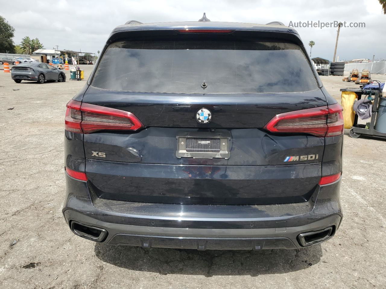 2020 Bmw X5 M50i Black vin: 5UXJU4C06L9B19619