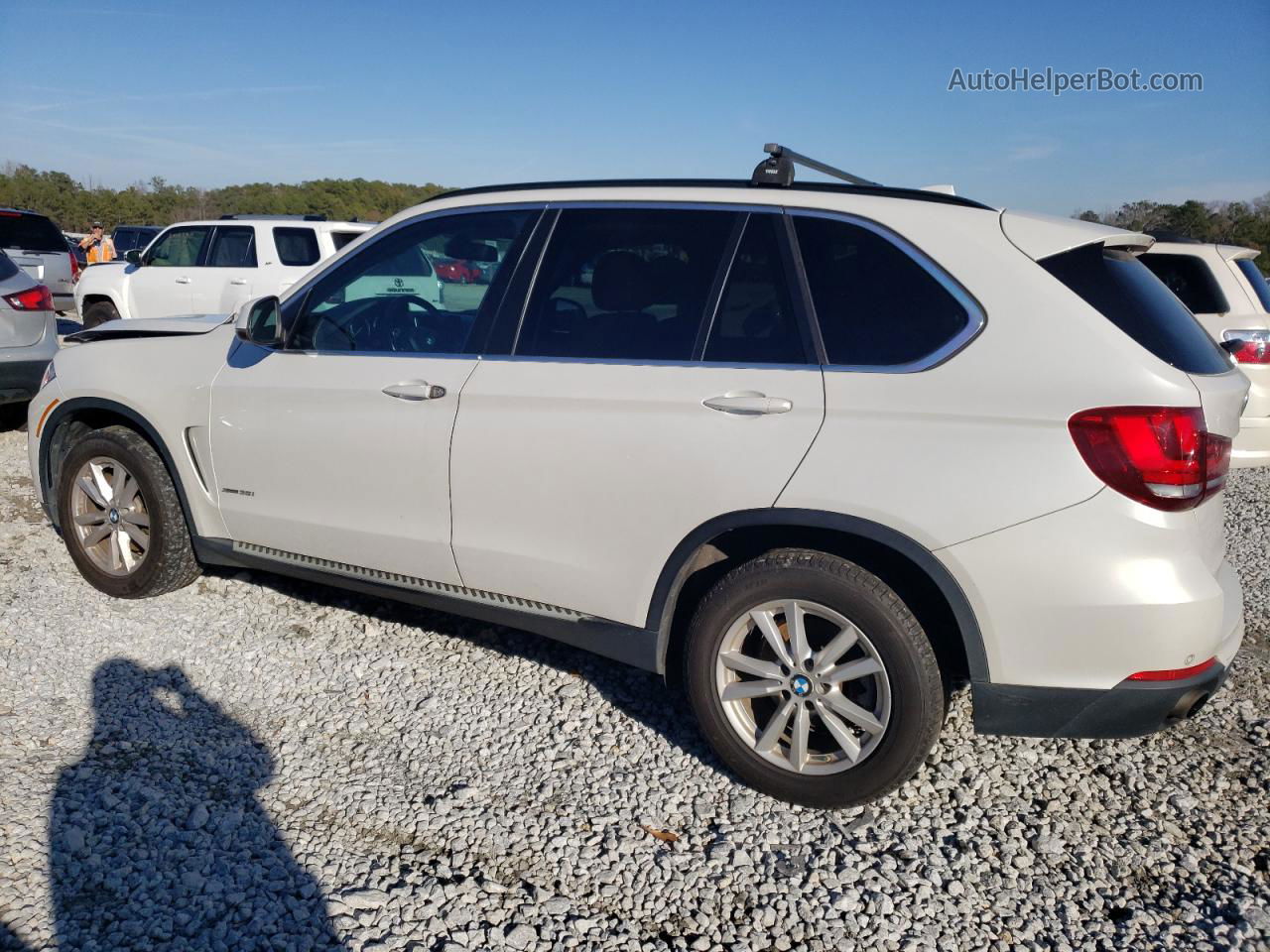 2014 Bmw X5 Xdrive35i White vin: 5UXKR0C50E0K47708