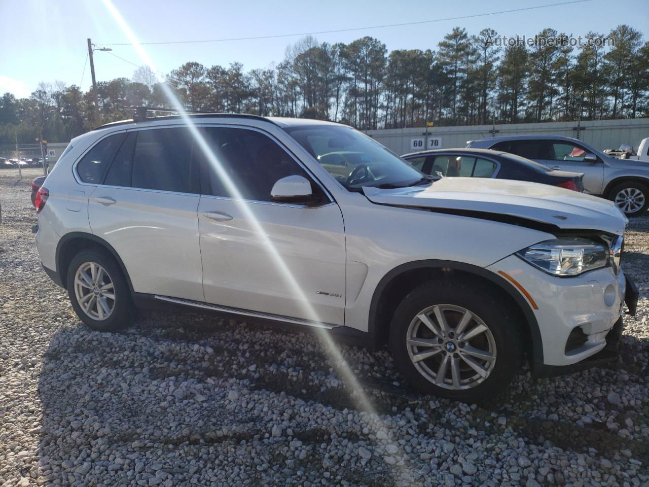 2014 Bmw X5 Xdrive35i White vin: 5UXKR0C50E0K47708