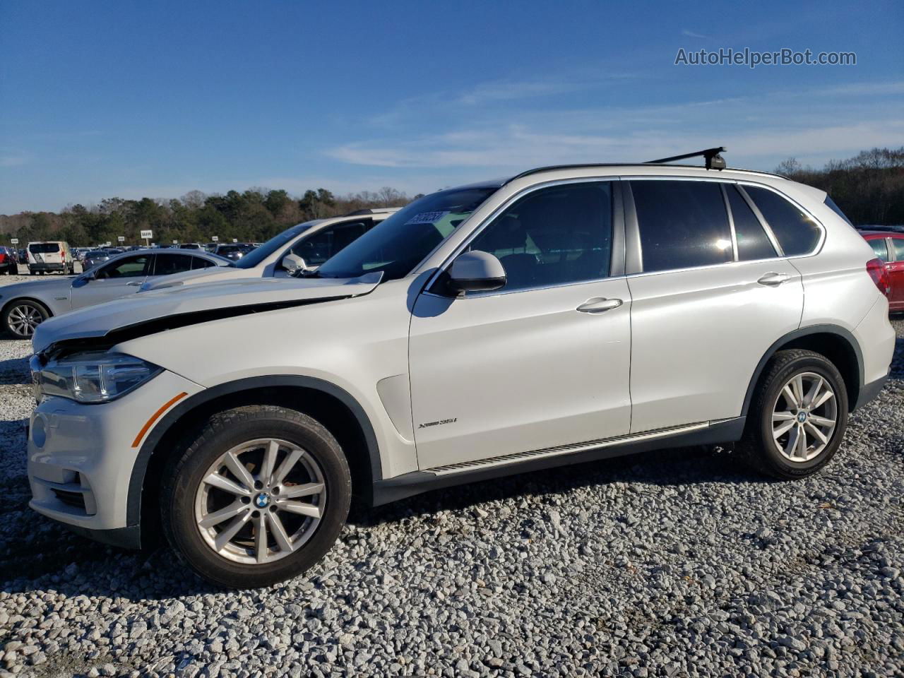 2014 Bmw X5 Xdrive35i White vin: 5UXKR0C50E0K47708