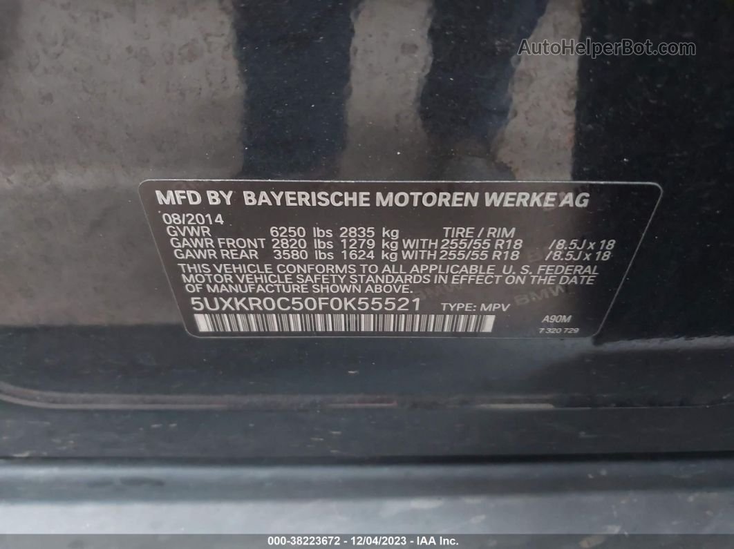 2015 Bmw X5 Xdrive35i Серый vin: 5UXKR0C50F0K55521