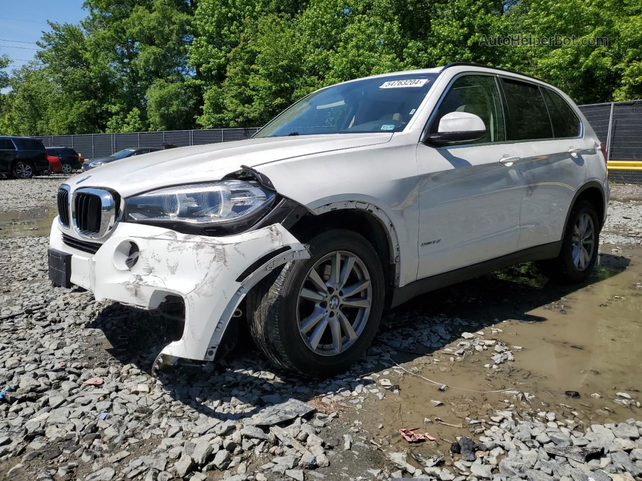 2015 Bmw X5 Xdrive35i White vin: 5UXKR0C50F0K60640