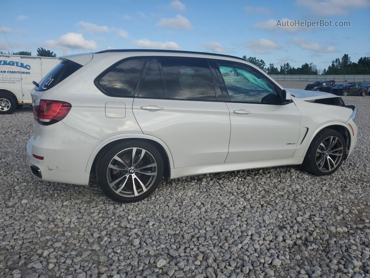 2015 Bmw X5 Xdrive35i White vin: 5UXKR0C50F0P01201