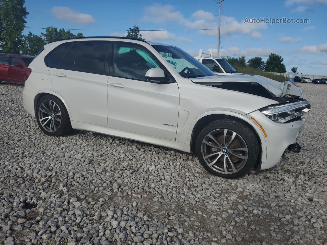 2015 Bmw X5 Xdrive35i White vin: 5UXKR0C50F0P01201