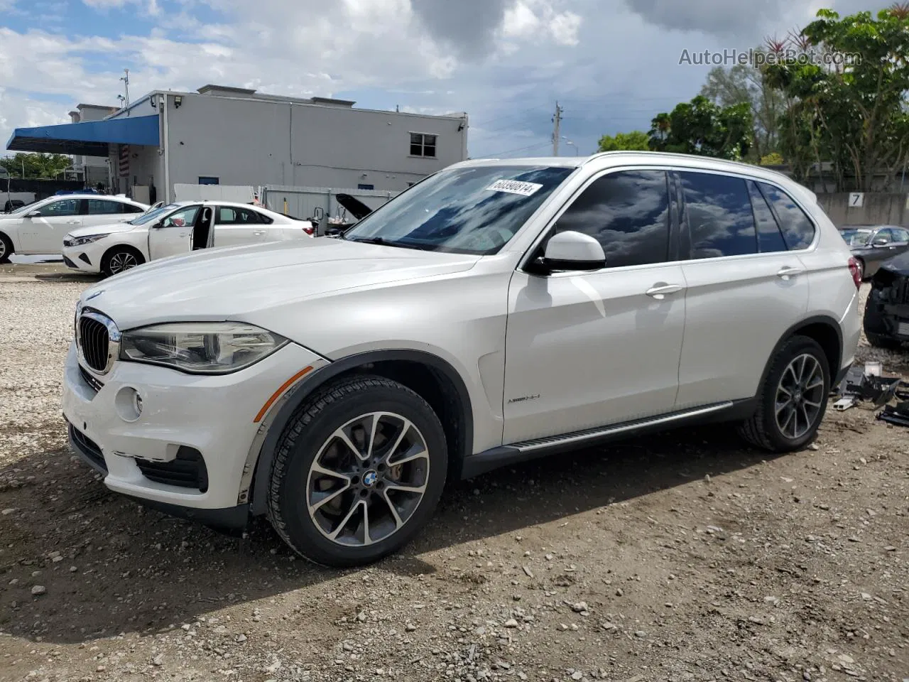 2015 Bmw X5 Xdrive35i White vin: 5UXKR0C50F0P18533