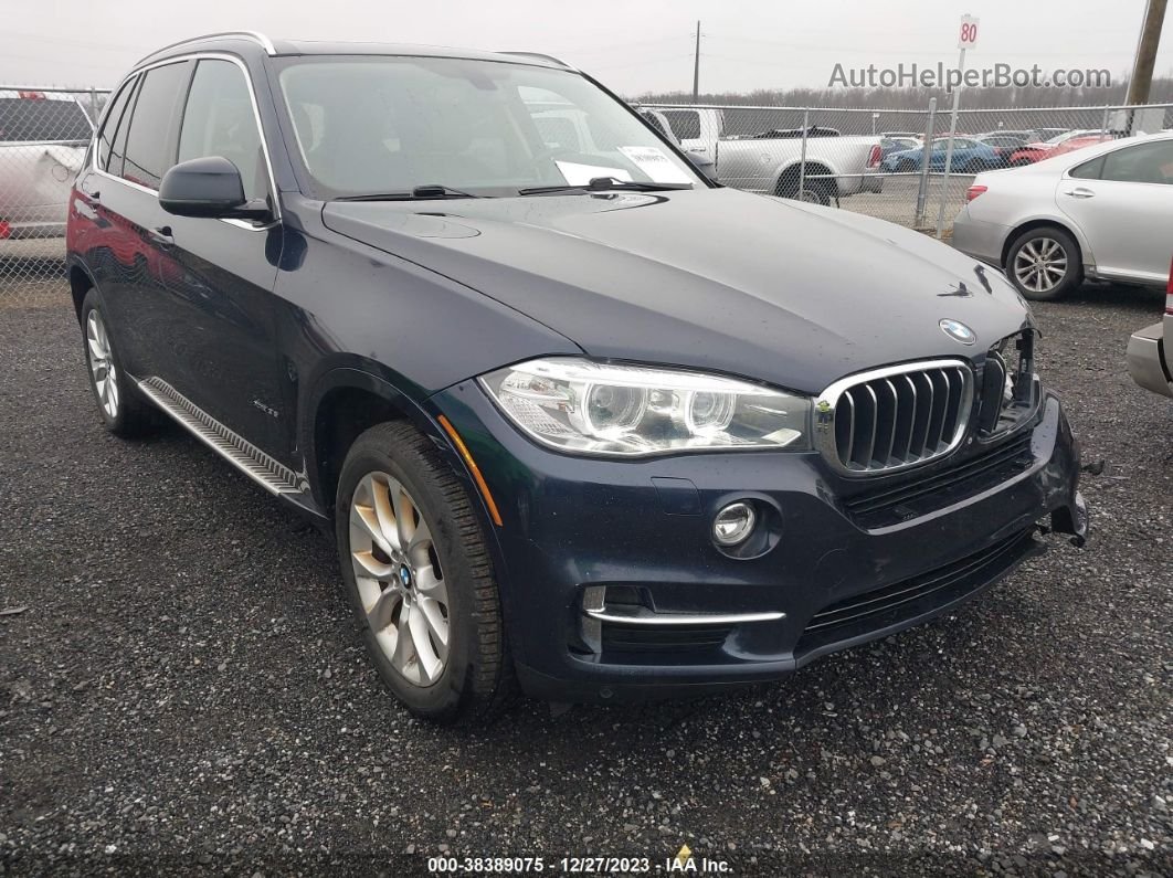 2014 Bmw X5 Xdrive35i Blue vin: 5UXKR0C51E0H23452