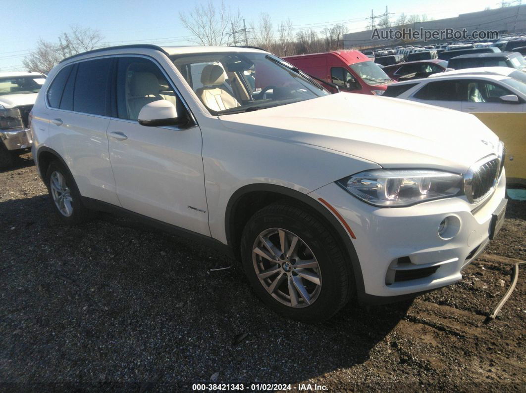 2014 Bmw X5 Xdrive35i White vin: 5UXKR0C51E0K43134