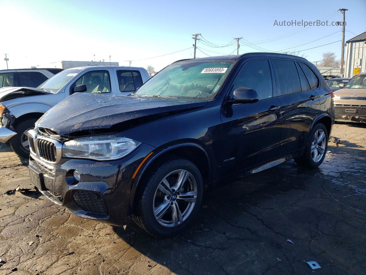 2014 Bmw X5 Xdrive35i Blue vin: 5UXKR0C51E0K44073