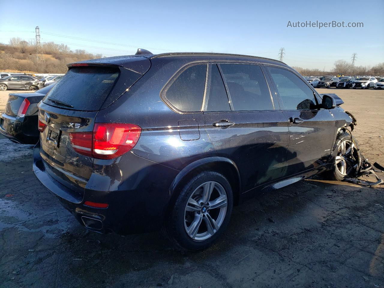 2014 Bmw X5 Xdrive35i Blue vin: 5UXKR0C51E0K44073