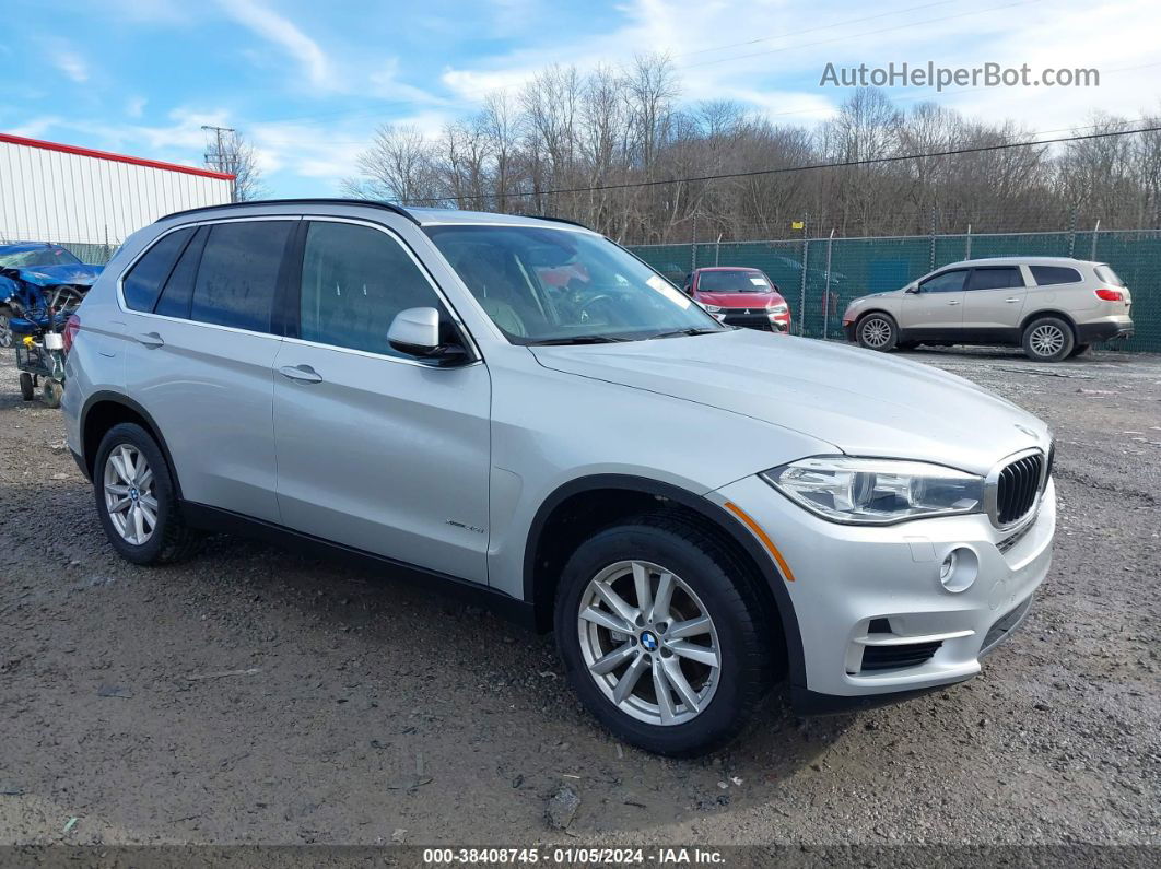 2014 Bmw X5 Xdrive35i Silver vin: 5UXKR0C51E0K45756