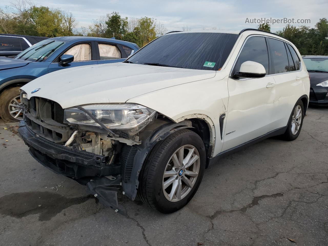 2015 Bmw X5 Xdrive35i White vin: 5UXKR0C51F0K69671