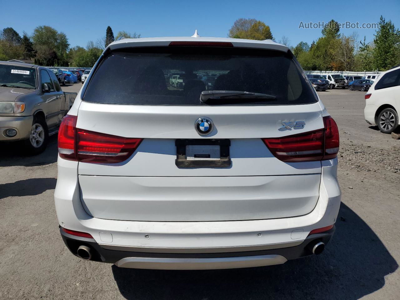 2015 Bmw X5 Xdrive35i White vin: 5UXKR0C51F0P08092