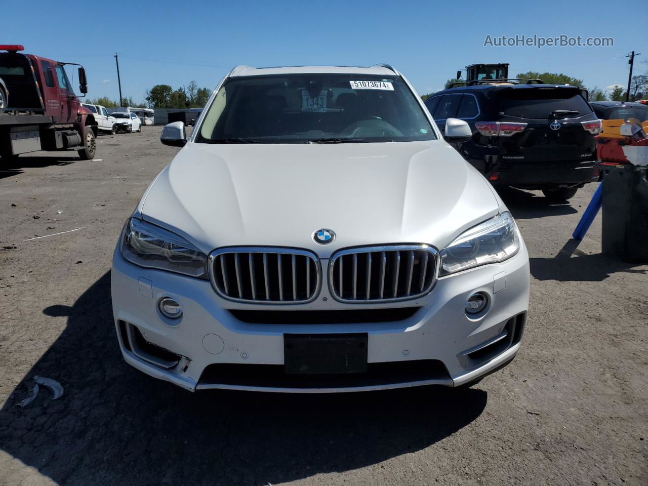 2015 Bmw X5 Xdrive35i White vin: 5UXKR0C51F0P08092