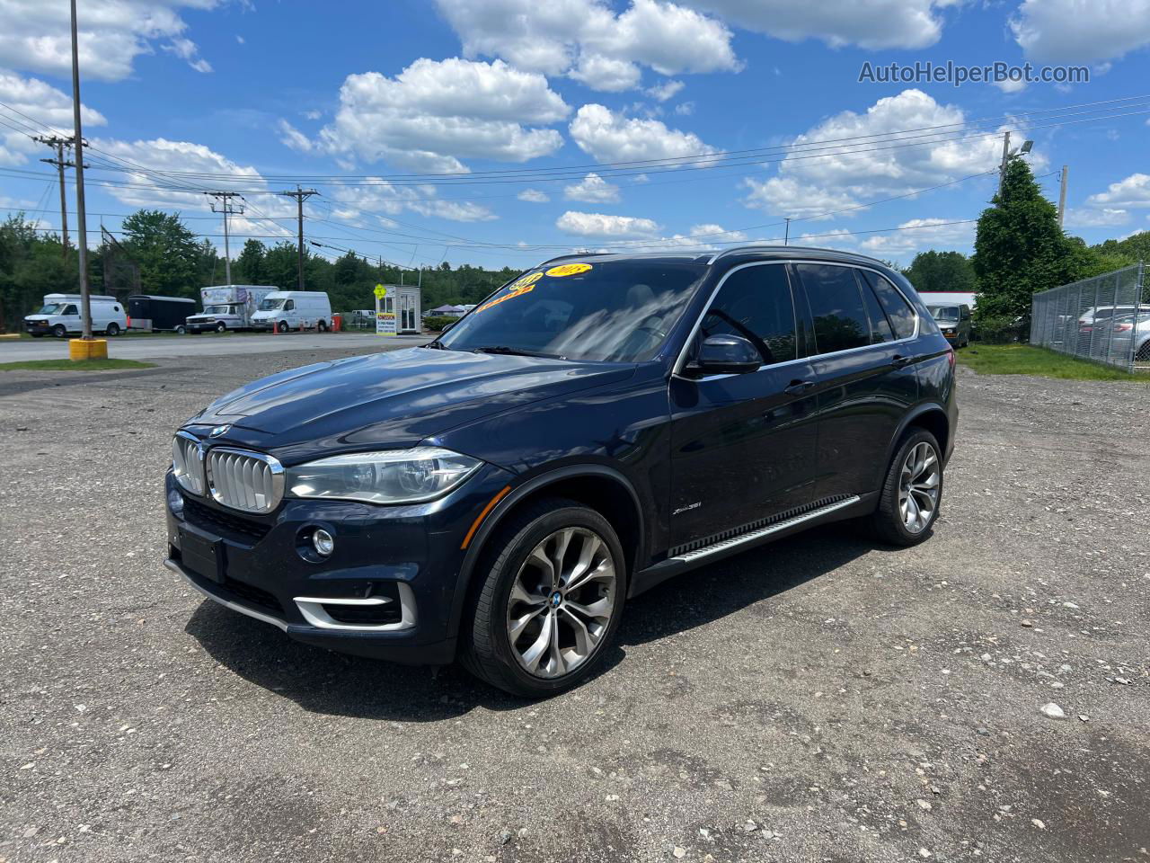 2015 Bmw X5 Xdrive35i Blue vin: 5UXKR0C51F0P11722