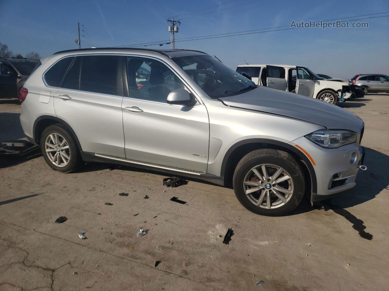 2014 Bmw X5 Xdrive35i Silver vin: 5UXKR0C52E0K48892