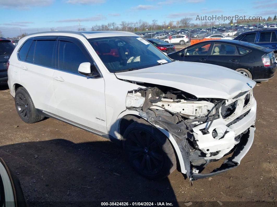 2014 Bmw X5 Xdrive35i White vin: 5UXKR0C52E0K50318