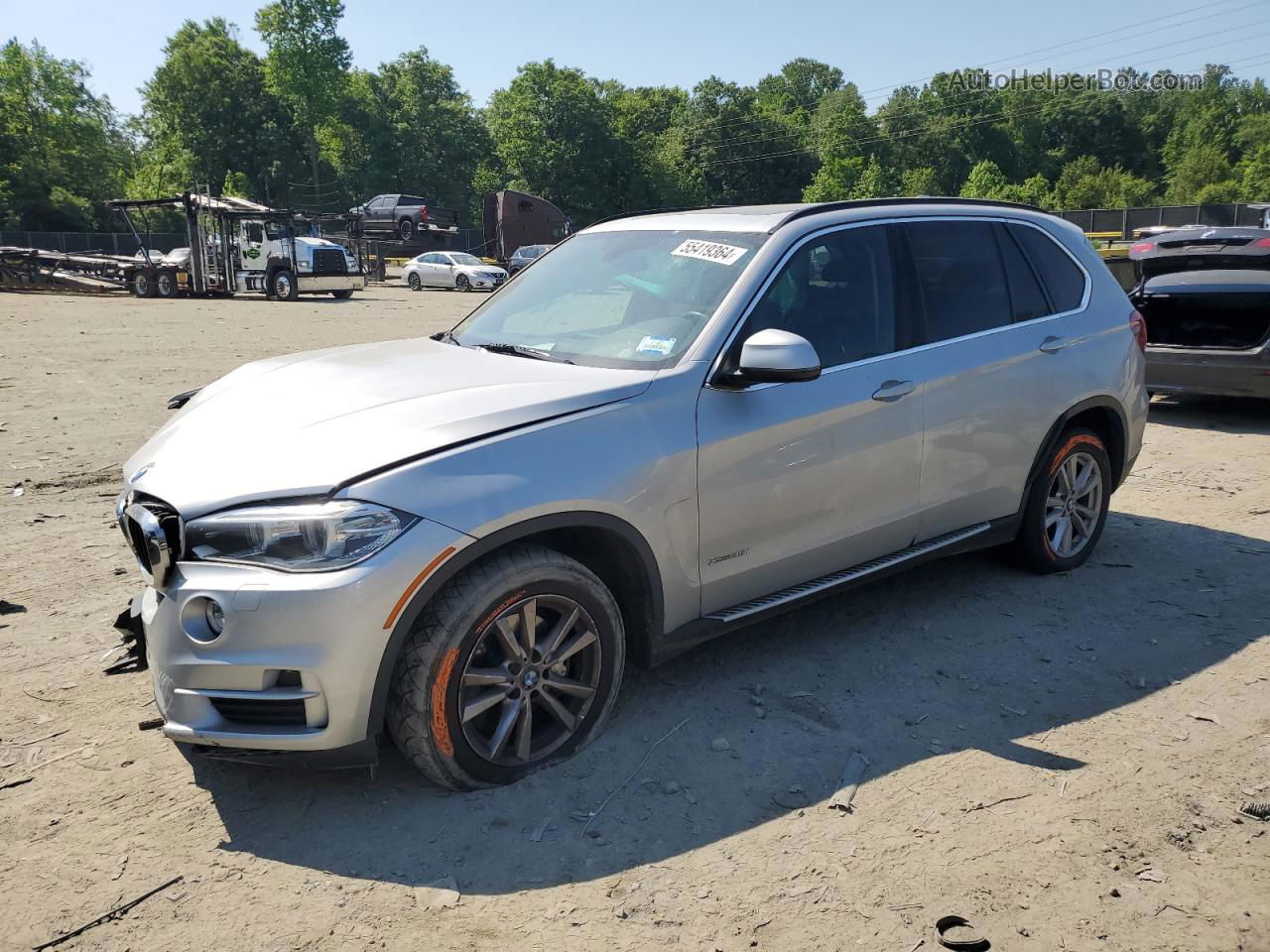 2014 Bmw X5 Xdrive35i Silver vin: 5UXKR0C52E0K50402