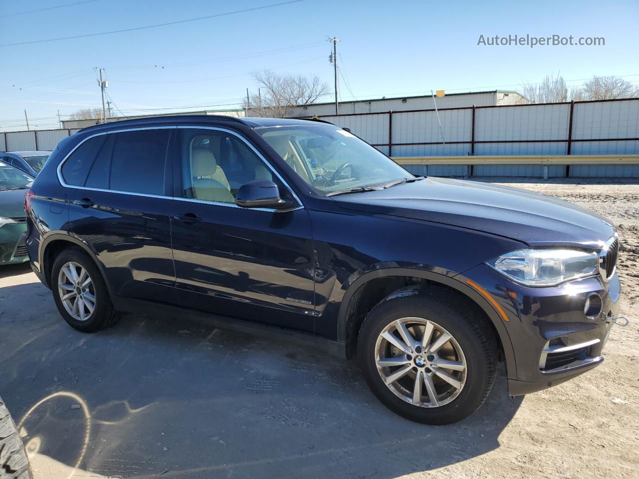 2015 Bmw X5 Xdrive35i Blue vin: 5UXKR0C52F0P12457