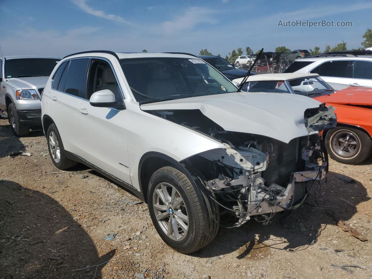 2014 Bmw X5 Xdrive35i White vin: 5UXKR0C53E0H16616